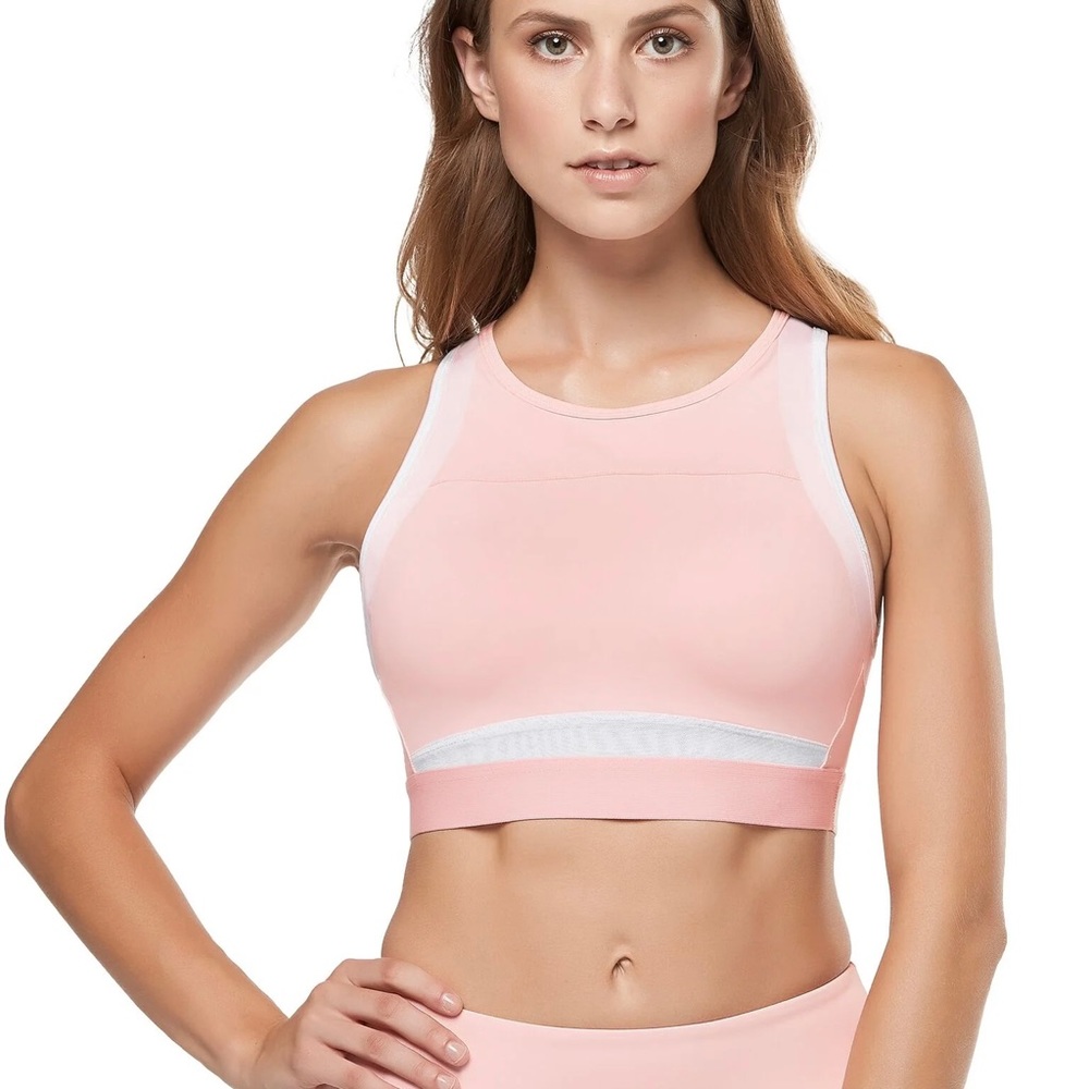NWT: Lilybod Petta Sports Bra in Coral Blush Pink | Size S